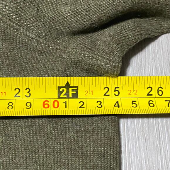 Polo Ralph Lauren Mens Estate Rib Quarter Zip Olive Green Pullover Sweater XL - Picture 4 of 5